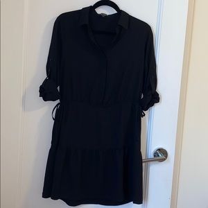 Express, black, button down dress
